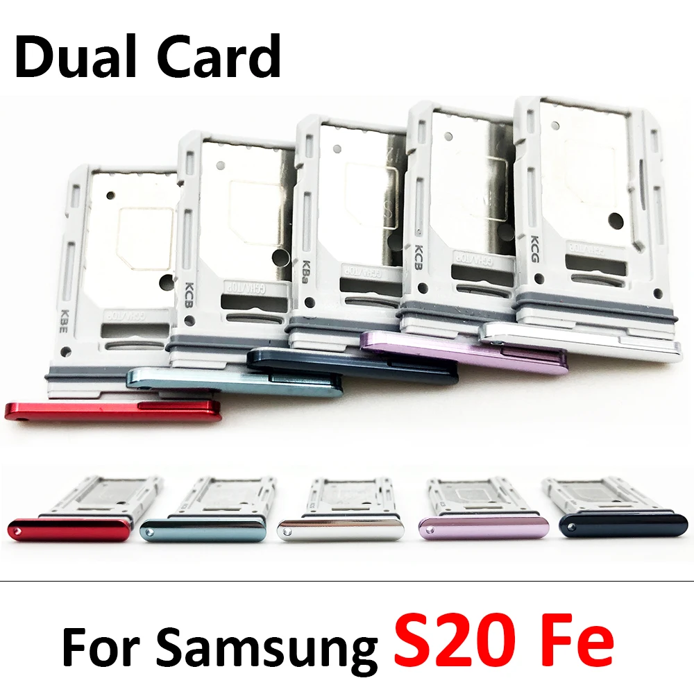 For Samsung S20 Plus Ultra / S20 Fe Dual SIM Card Tray Slot Holder Replacement Parts