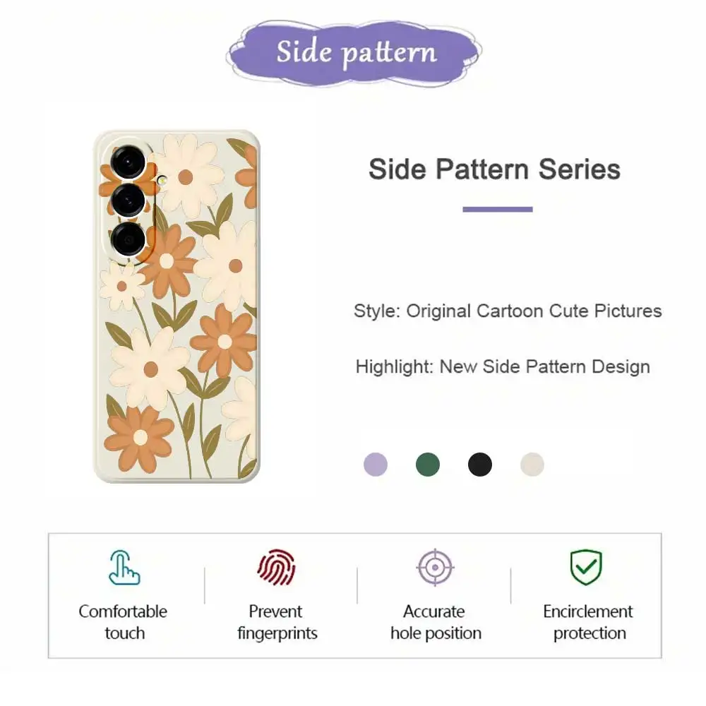 Чехол для телефона Little Daisy для Samsung Galaxy S25 S24 S23 S22 S21 S20 Ultra Plus S10 Plus S24FE S23FE S22FE S21FE S20FE Soft Cover