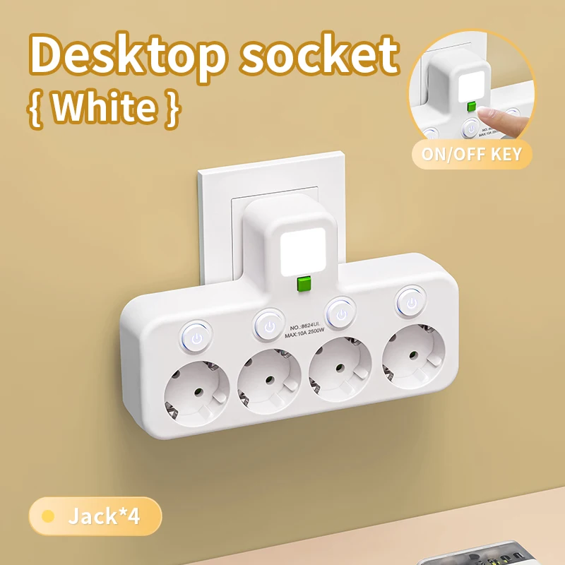 Prise ue multiprise deux spécifications avec ou sans port USB type-c chargeur mural pour le bureau à