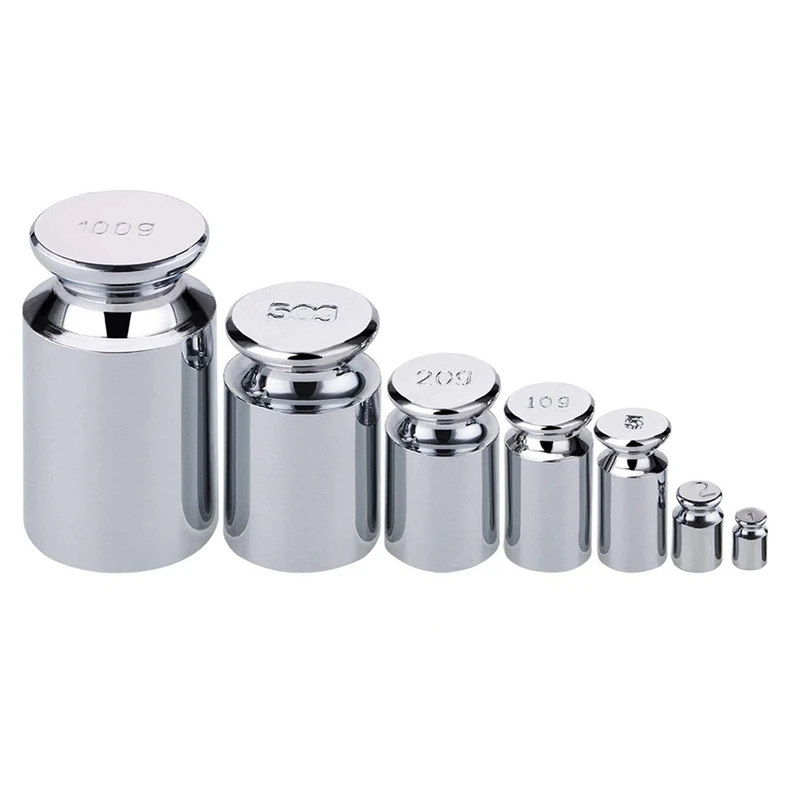 7 PCS Calibration Weights, 1G-100G Carbon Steel Set For Digital Scale And Jewelry