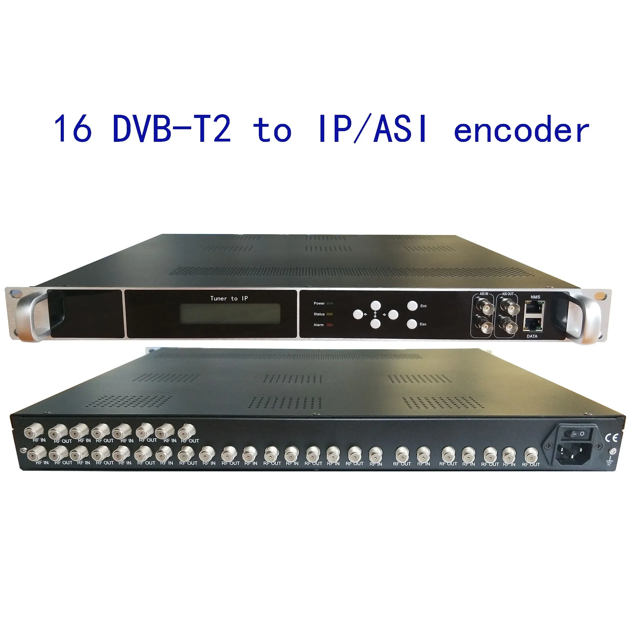 DVB-T/C to IP/ASI,16 DVB-T2 to IP/ASI encoder,DVB-T2 to 8 carriers of RF modulator,digital CATV  encoder