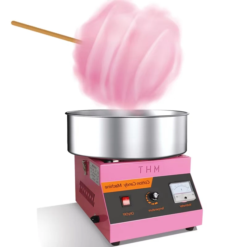 

Snack Equipment pink Mini Cotton Floss Maker Automatic Flower Cotton Candy Making Machine