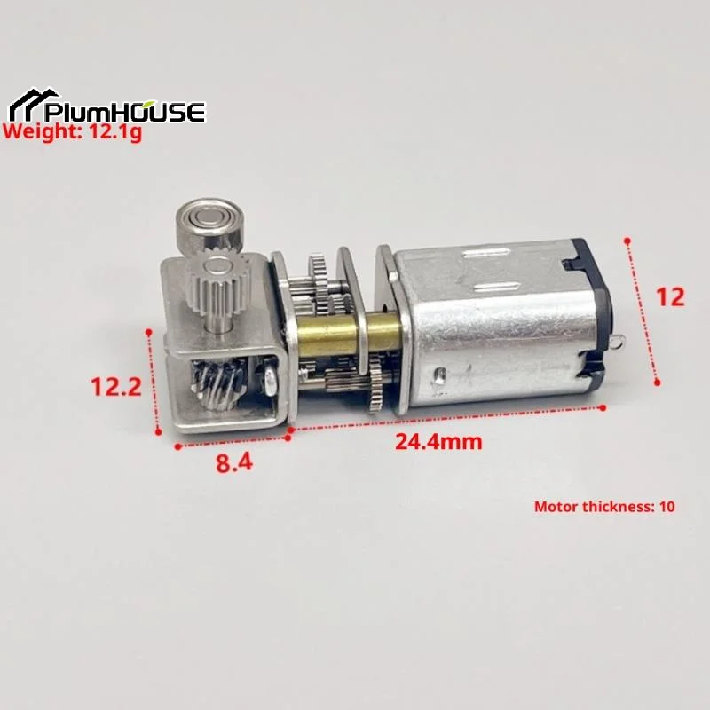 DC 3V 5V 6V 120RPM Right Angle Output Mini N20 Turbo Worm Full Metal Gearbox Gear Motor For 3D Printing Pinter Pen