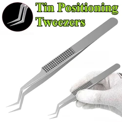ST-20 Precision Tweezers Curved Tips Chip Tin Placement Positioning for Mobile Phone Circuit Board Repair Tools