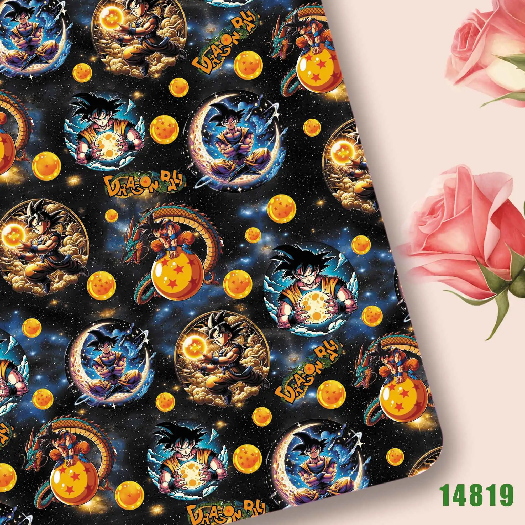 140*50cm dragon ball Anime peripherals Fabric DIY Sewing Patchwork Quilting Baby Dress Printed Fabric Fabric Sewing Kids