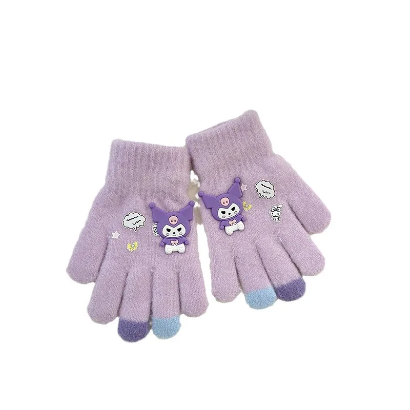 قفازات MINISO للأطفال في دفء الشتاء ومقاومة للبرد وكتابة الطلاب بأصابع كاملة وخمسة أصابع قفازات مقاومة للبرد