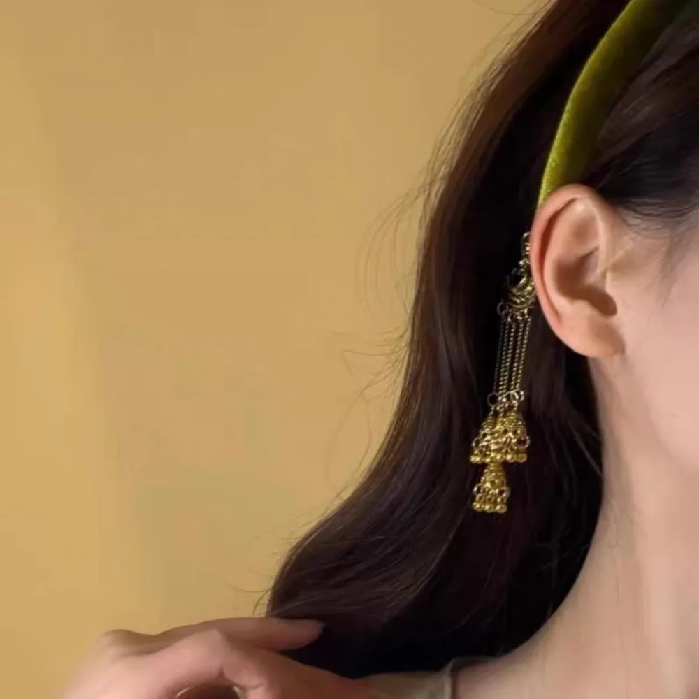 

Аксессуары для волос, повязка на голову с кисточкой из сплава, роскошный флокированный винтажный обруч для волос, блестящие украшения, повязка на голову в этническом стиле, банкетная повязка на голову