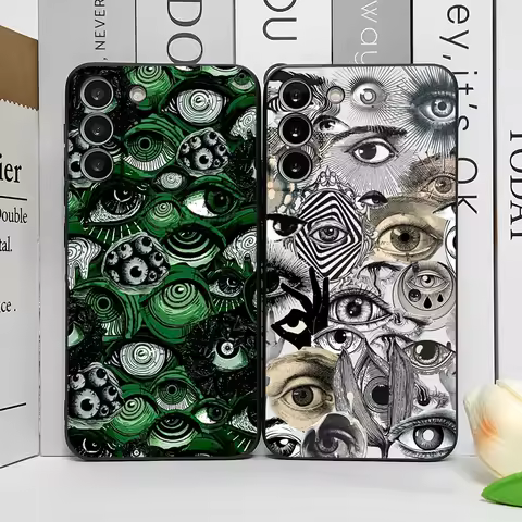 Horror Eyes Phone Case for Samsung Galaxy S25 Ultra S23 FE S22 Plus S21 S24 FE Soft Art Covers for Samsung S24 PLUS Fundas Shell