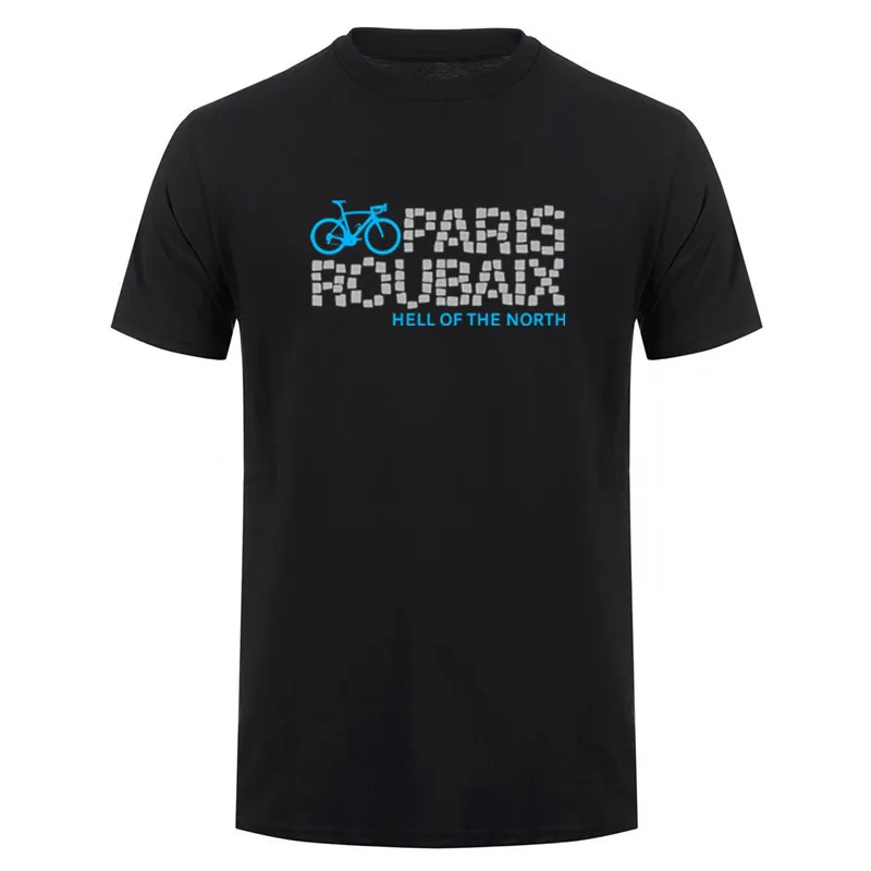 Paris Roubaix Hell Of The North Cycling T-Shirt Summer Short Sleeve Cotton Tee Shirt Graphic Men Clothing