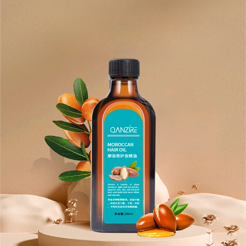 مصل الشعر بزيت الأركان المغربي، تنعيم وتنعيمها، إصلاح مضاد للقشرة، علاج تجعد الشعر، شعر فروة الرأس التالف، أوي أساسي #1