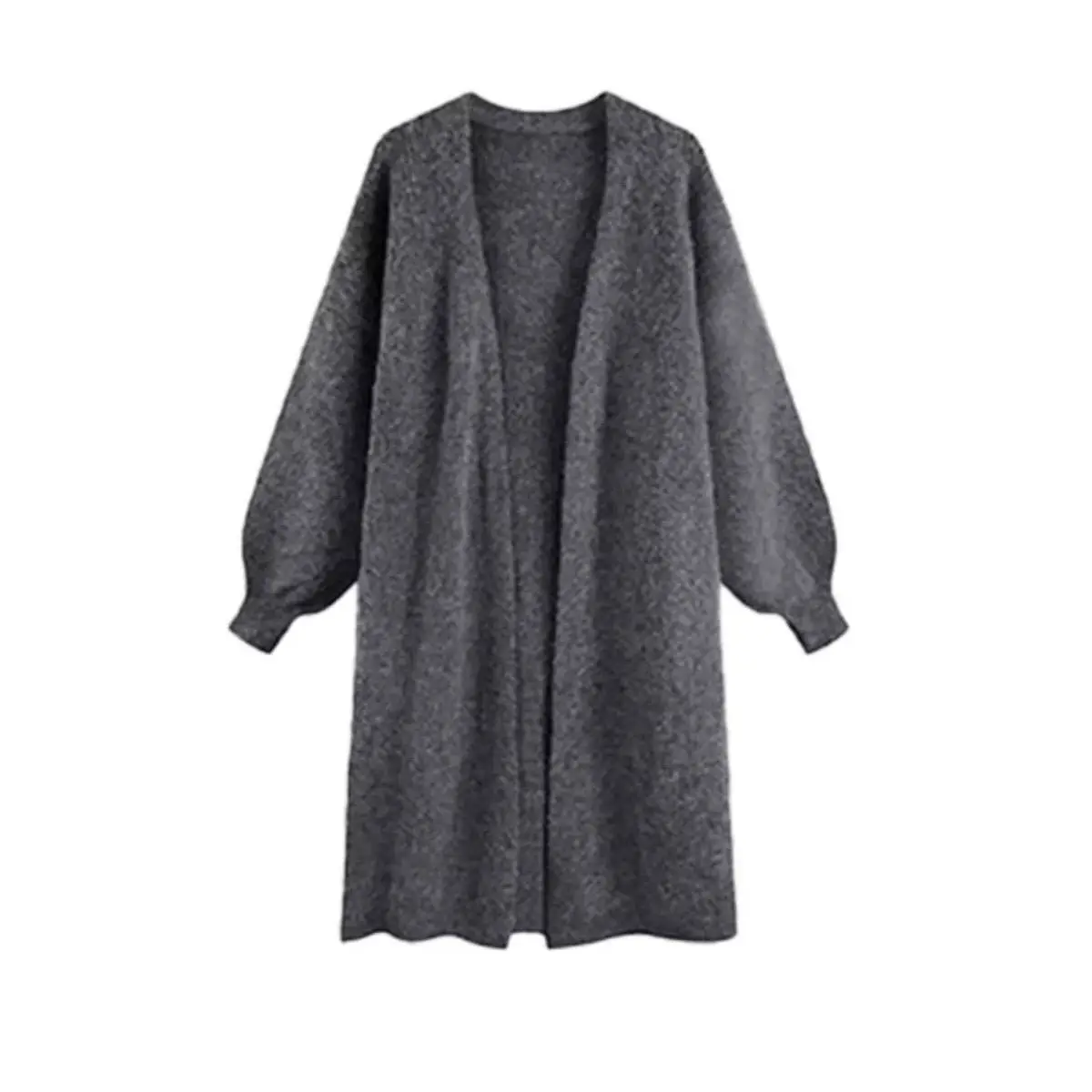 Jesienno-zimowy nowy koreański długi płaszcz dzianinowy, czarny top na ramiączkach + spodnie casualowe, elegancki damski zestaw 3-częściowy