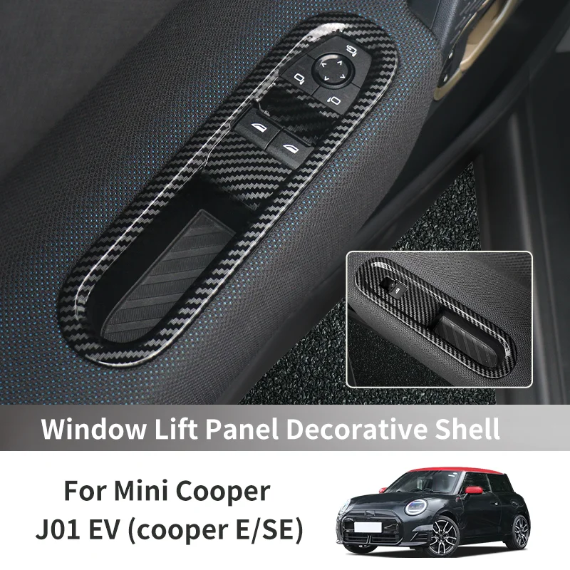 

Car Window Lift Panel Decorative Shell For Mini Cooper E/SE J01 EV 2024 2025 Door Armrest Panel Handle Holder Car Accessories