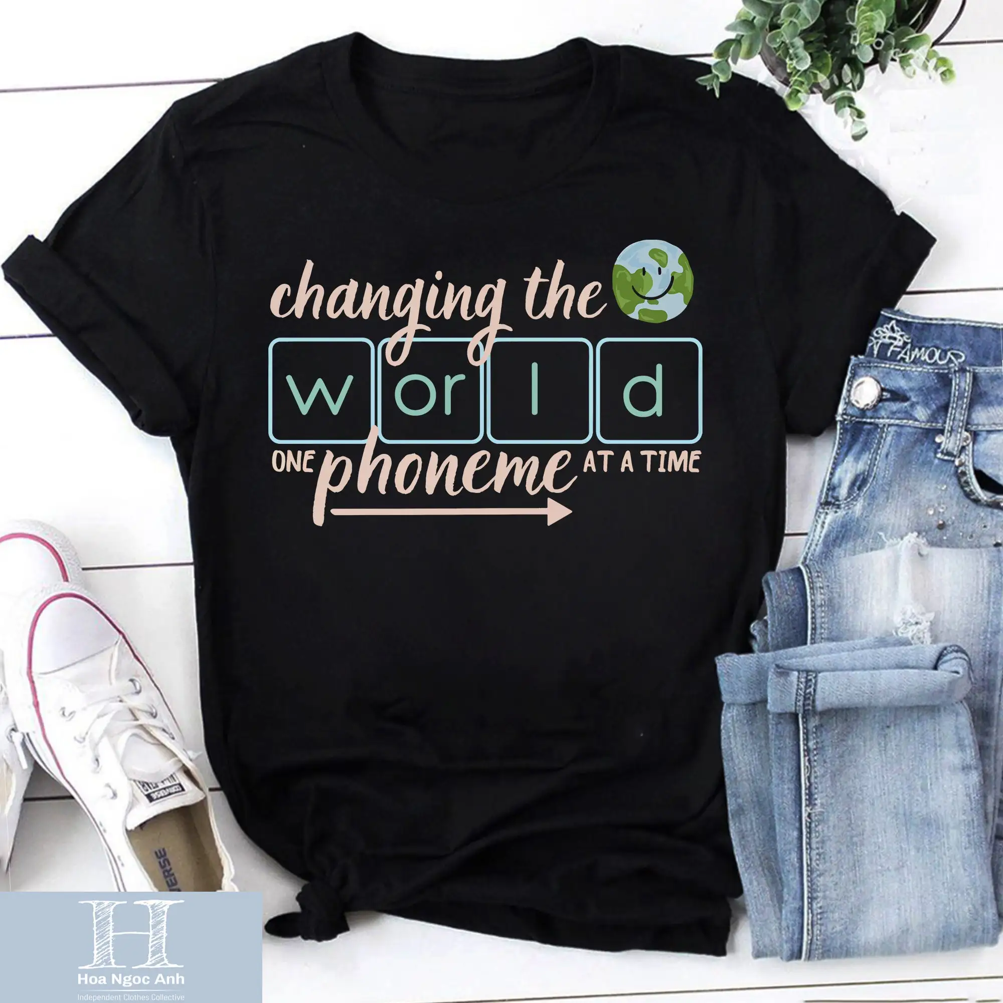 Changing The World One Phoneme At A Time Science Of Reading T Shirt Dyslexia Specialist Teaching Teacher