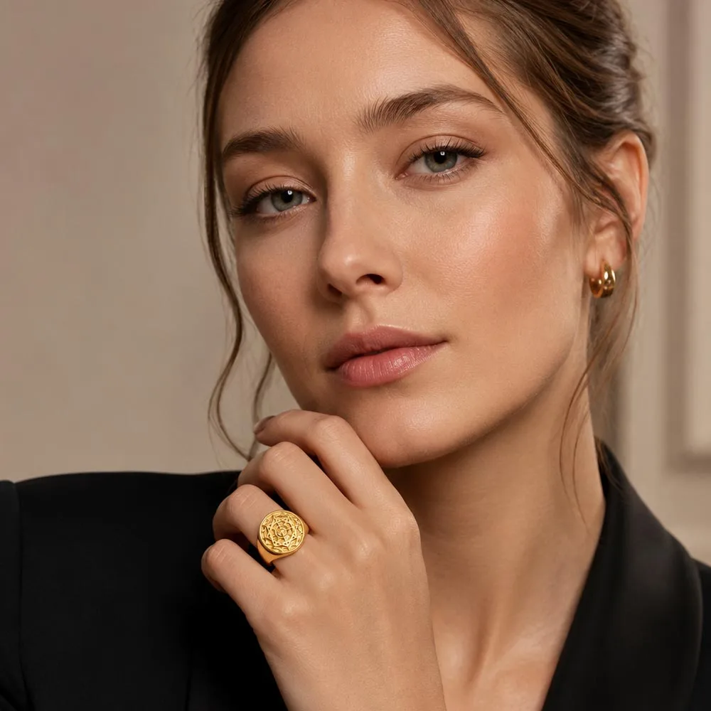 Ring Vintage-Kompass, nostalgischer feiner Schmuck für Damen und Herren, 2023, Frühling, brandneues Liebesgeschenk aus 925er Sterlingsilber – Detail 3