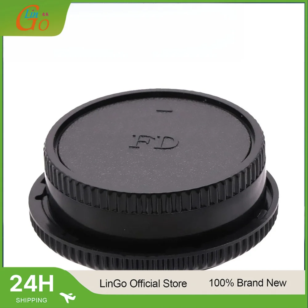 LinGo Rear Lens Body Cap Camera Cover For Canon FD Mount SLR Camera Anti-dust Mount Protection Plastic Black