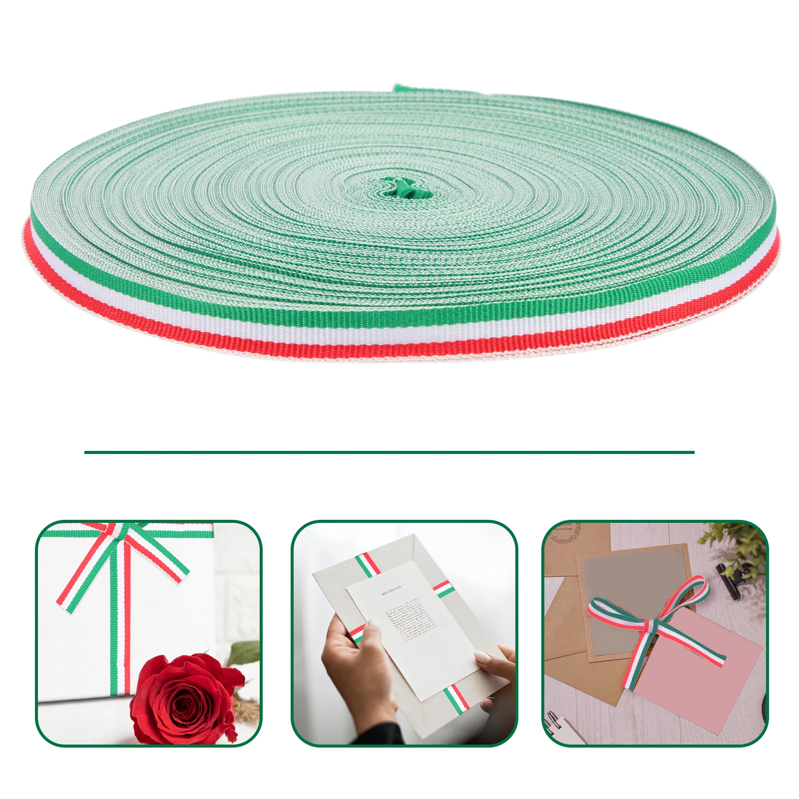 Polyester Stripes Soft Durable Gift Wrapping Wedding Sewing Projects Invitation Embellishments Crafting Bulk Ribbon Ribbon Roll