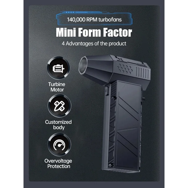 X6/x6pro منفاخ توربيني بدون فرش مروحة توربوجيت سيارة لاسلكية شقافة تنظيف أوراق الغبار تهب