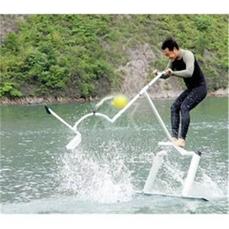 จักรยานน้ำสองแป้นจักรยานสำหรับผู้ใหญ่ทะเลสาบไฮโดรฟอยล์ขับเคลื่อนด้วยตนเองลอยน้ำได้สำหรับผู้ใหญ่