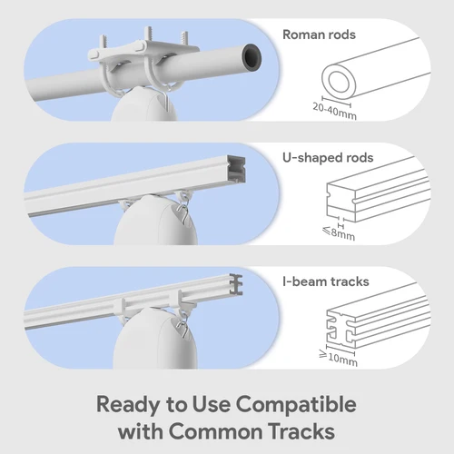 Imagen 2 del producto Robot de cortina de seguimiento Tuya Zigbee/Bluetooth, Robot de cortina de riel inteligente Tuya, Robot empujador de cortina inteligente, compatible con voz Siri Alexa