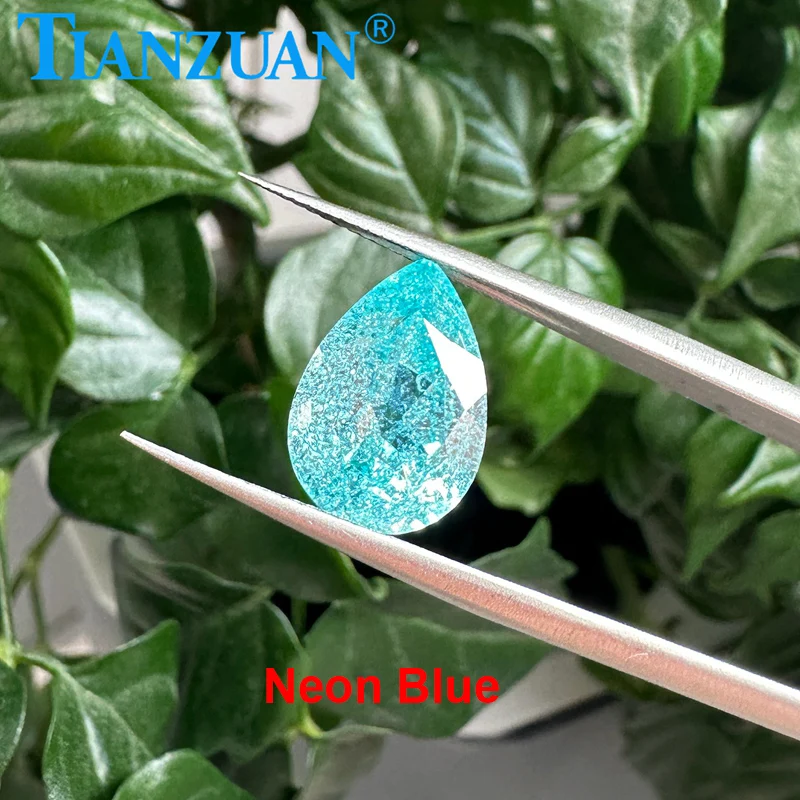 Lab Grown Blue YAG Pear Shape Synthetic Yttrium Aluminum Garnet Loose Gems Jewelry Making with AGL certificate