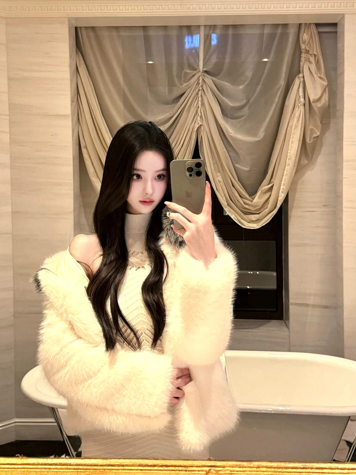 

Пальто женское зимнее Tagkita из натурального белого меха, модное, для холодной погоды