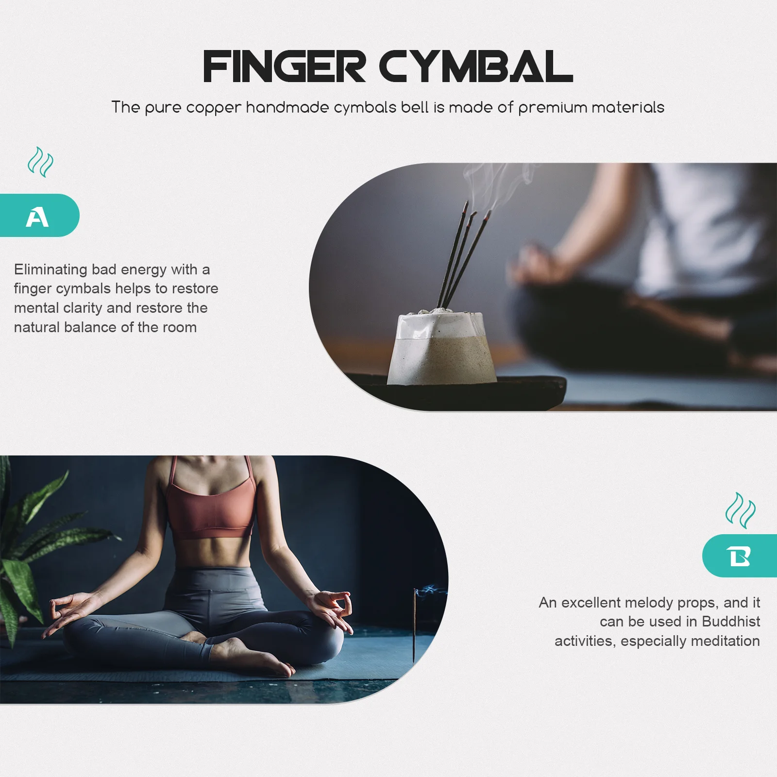 

Yoga Bell Cymbals Handmade Pure Copper Percussion Instrument Musical Instruments for