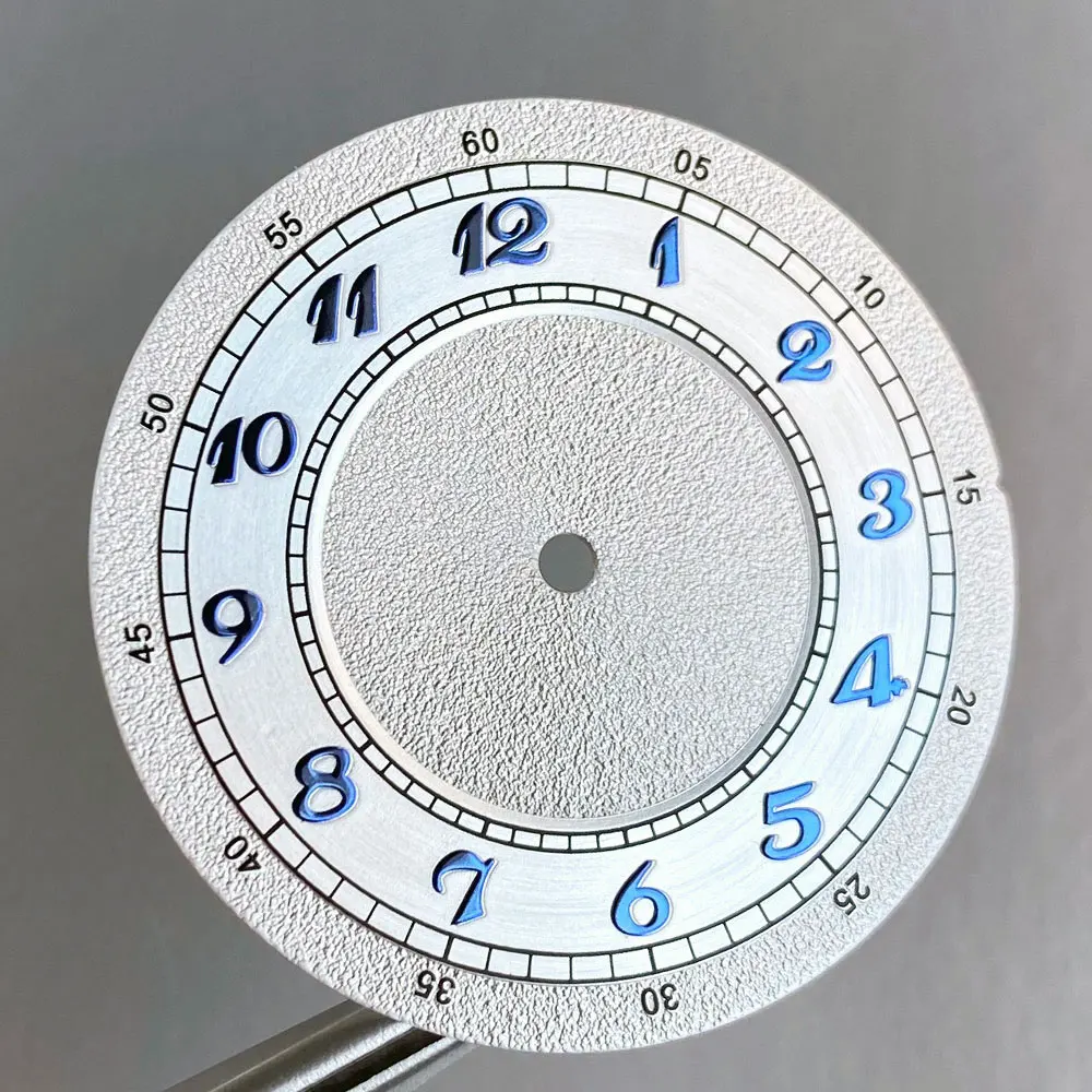 Brown White Watch Dial 33.5mm Blue Arabic Numerals Hand Set Fit NH35 NH36 NH38 PT5000 Diving Men Watch Parts Accessories