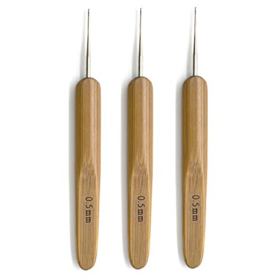 

Crochet Hook Dreadlock for Hair 1 Lock Needle with Bamboo Handles Dreads Braid Craft Diameter