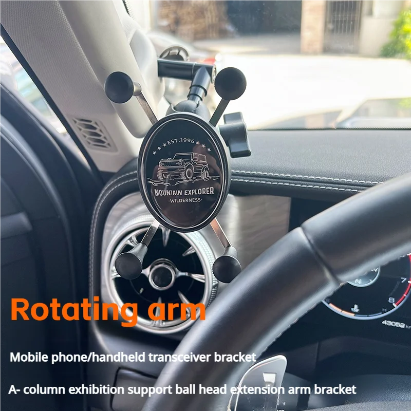 

Phone Holder for Prado A-Pillar Armrest, Compatible with Ram Navigation, Suitable for Haval H9 and Tank 300
