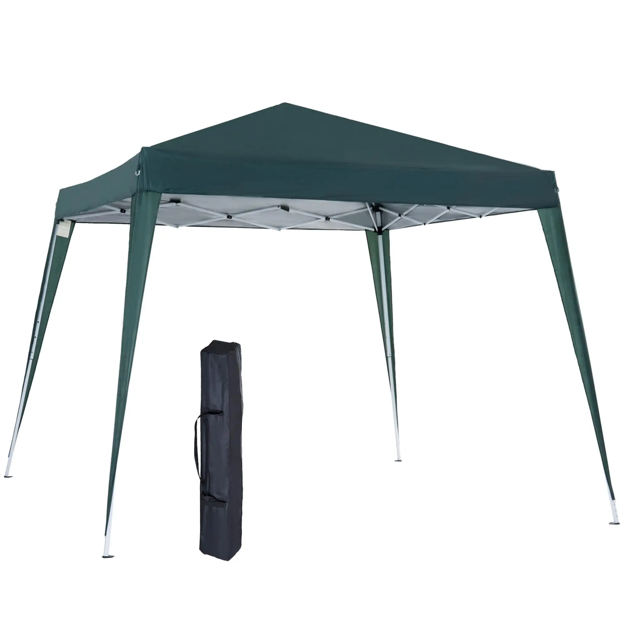 Pavillon pliant 2,4x2,4 m, structure en acier, protection UV, sac de transport, vert jardin