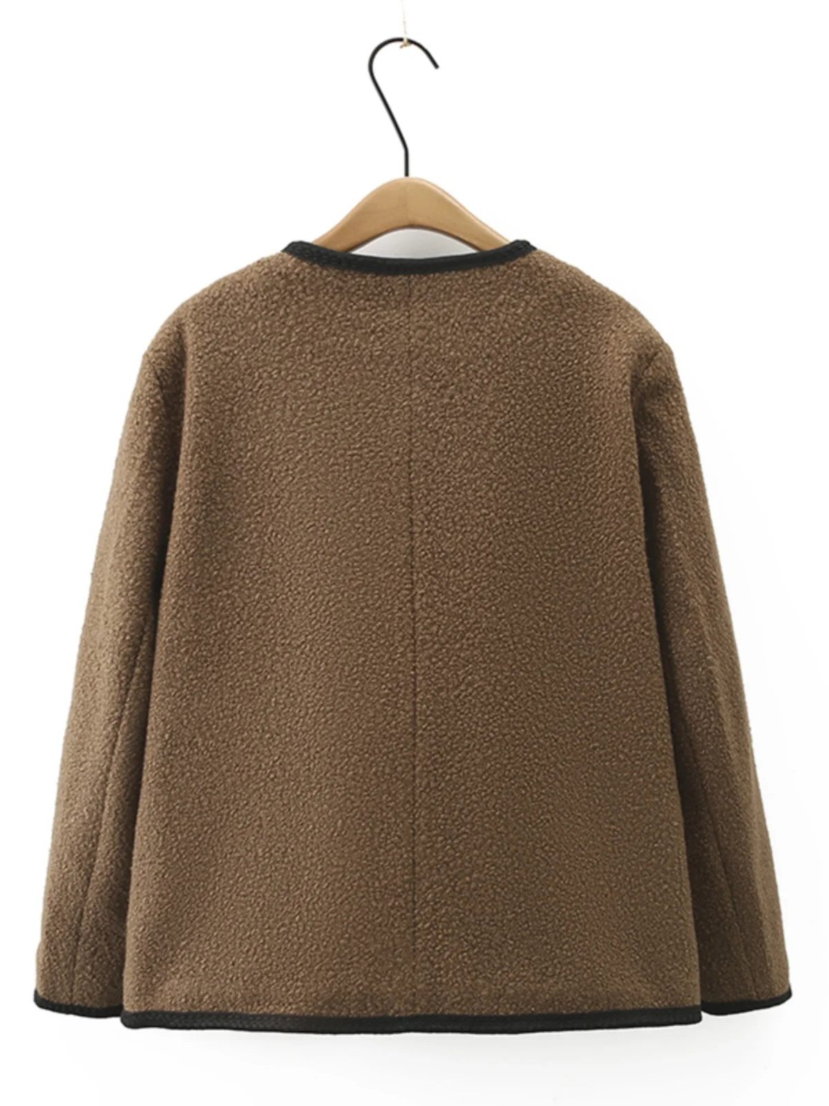 

Женское теплое хлопковое шерстяное пальто больших размеров, круглое пальто на пуговицах, круглая конструкция, модная утягивающая зимняя верхняя одежда