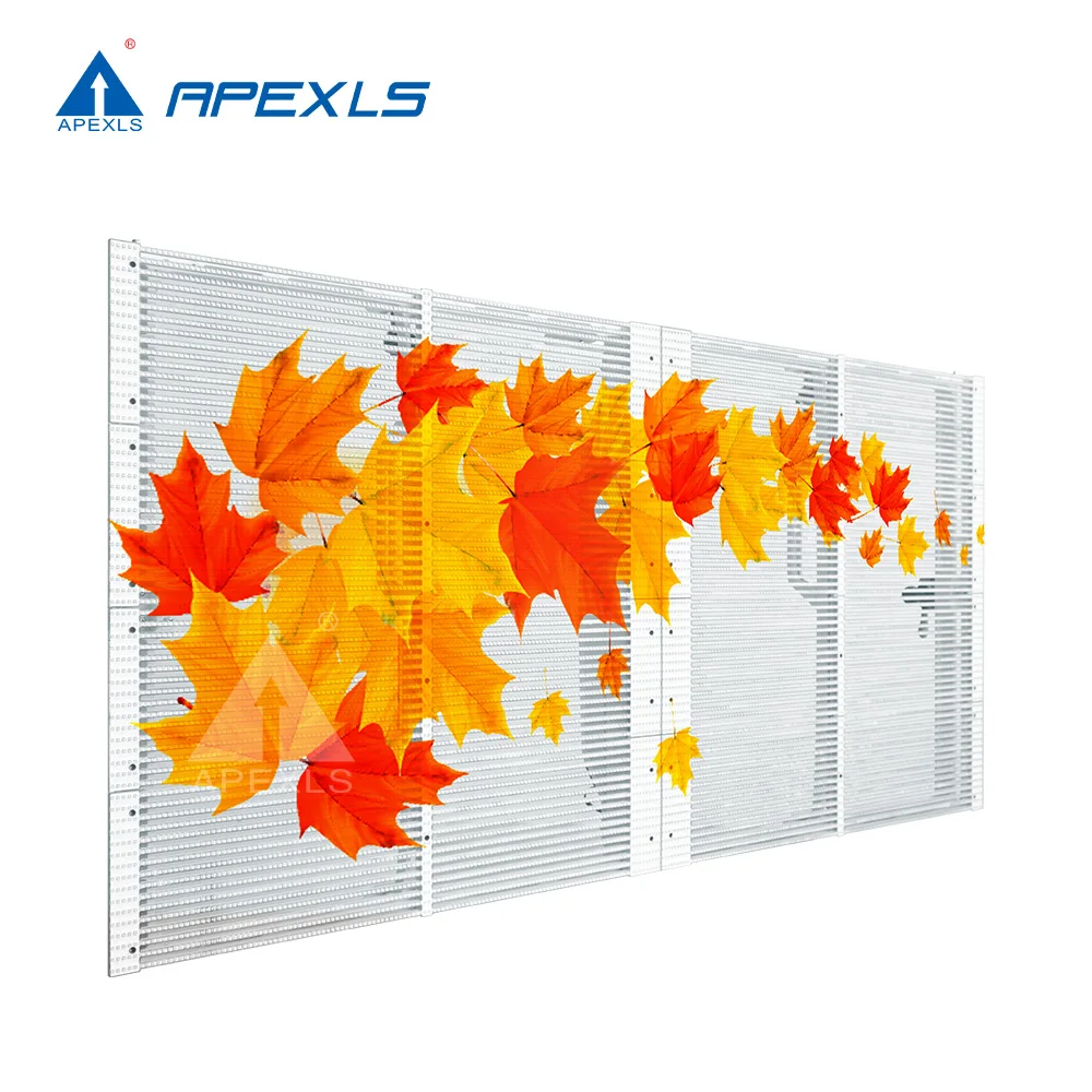 Quick Installing Adhesive Transparent Led Screen P3.91-7.81 P7.81-7.81 P10.416-10.416, Flexible Transparent Led Film Display