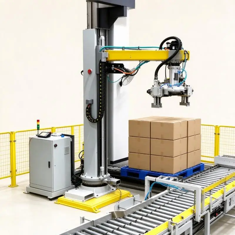 Column Palletizer Compact Rotary Column Palletizer Stable Stacking Performance For Fertilizer Bag Palletizing Task