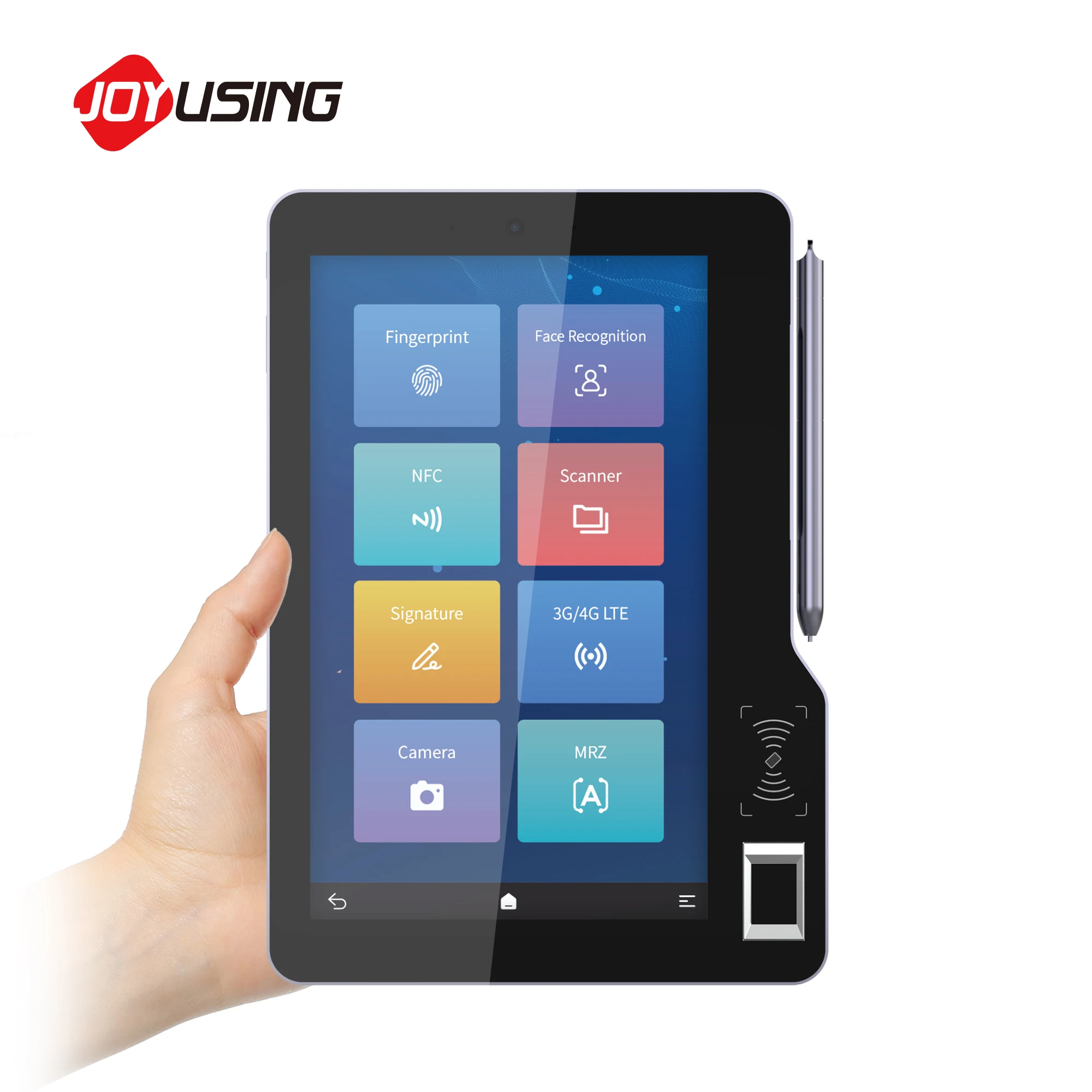 Joyusing MT610 Rugged Android Biometric Tablet With Fingerprint Iris Scanner For Banking Biometric Verification