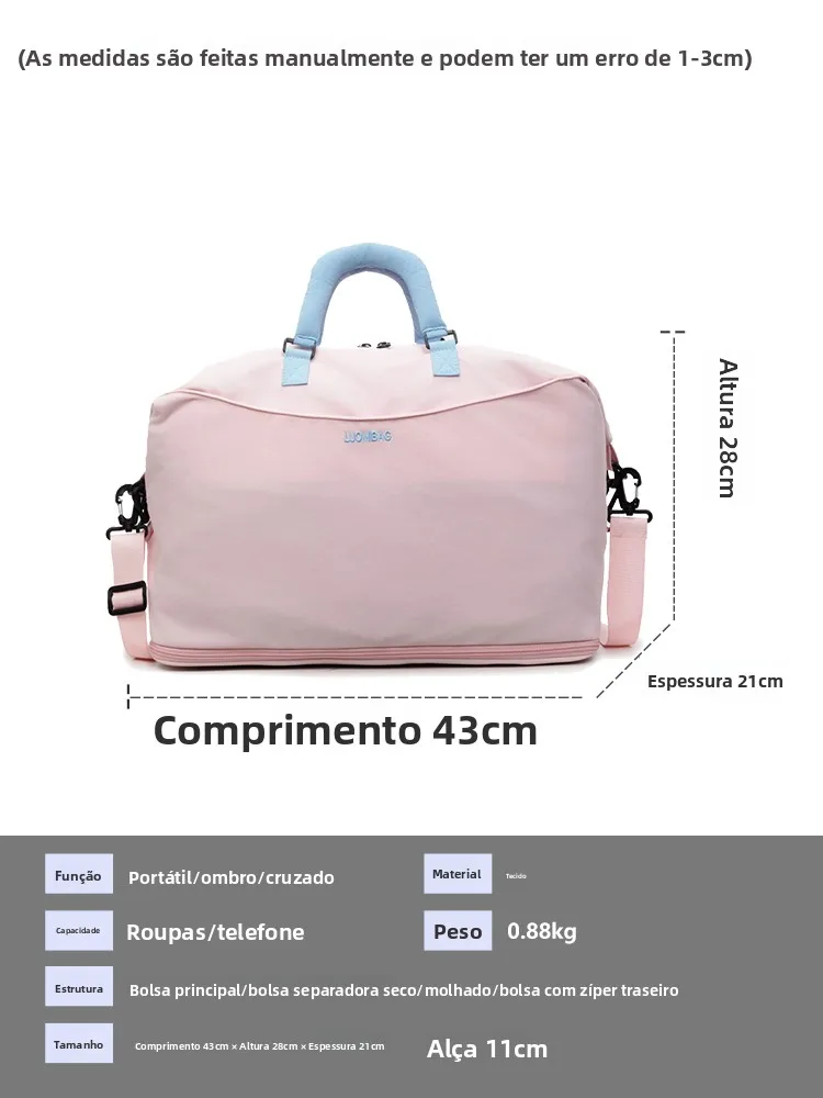 kangaroo-travel-bag-women's-handheld-ort-trip-clothing-hanging-suitcase-pink-hand-lage-faionable-trendy-nylon-bapa