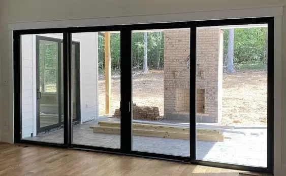 Durable Sturdy Anti-theft Function Bifold Door with Simple Style Aluminum Alloy Accordion Door Windproof High Safety for Home