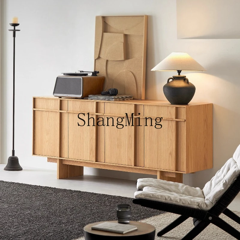 

ZYY household solid wood modern minimalist retro storage wabi sandy log wind bucket cabinet