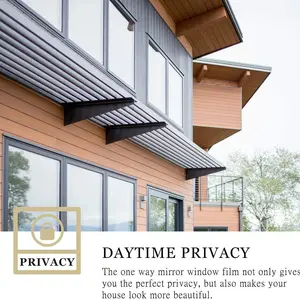 One Way Window Film Mirror, self-adhesive reflective glass, anti UV, heat control, sun blocker, colorful window adhesives, 2m 8 Main Sales Pelicule Fake Mirror - №6