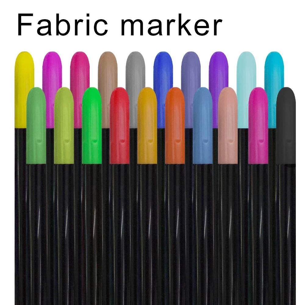 

20 Colors Fabric Painting Waterproof Color Fabric Textile Marker Pen Set for T Shirt Shoes Clothes DIY Art Graffiti Drawing