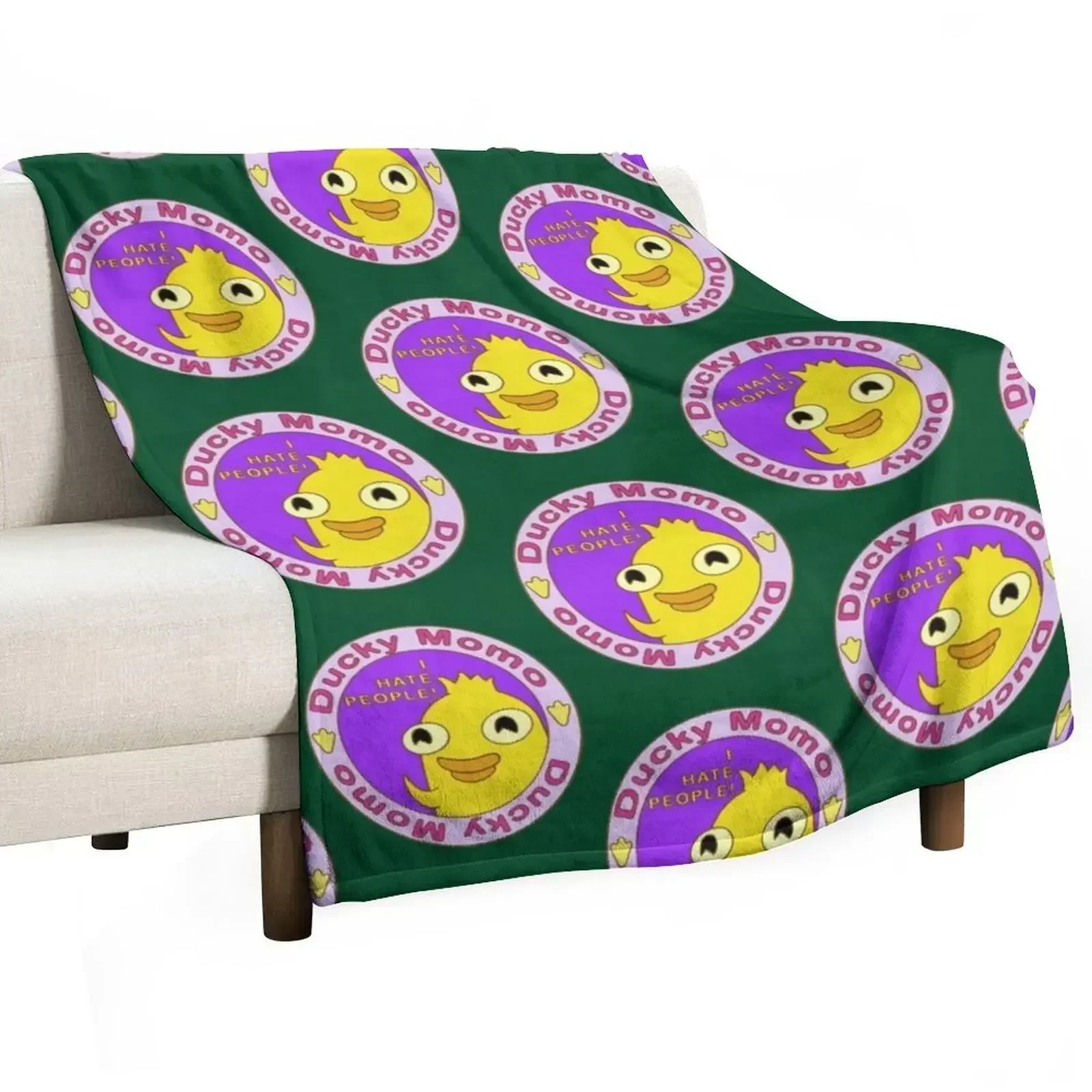 Ducky Momo I Hate People Throw Blanket Thermals For Travel Baby Beach Blankets