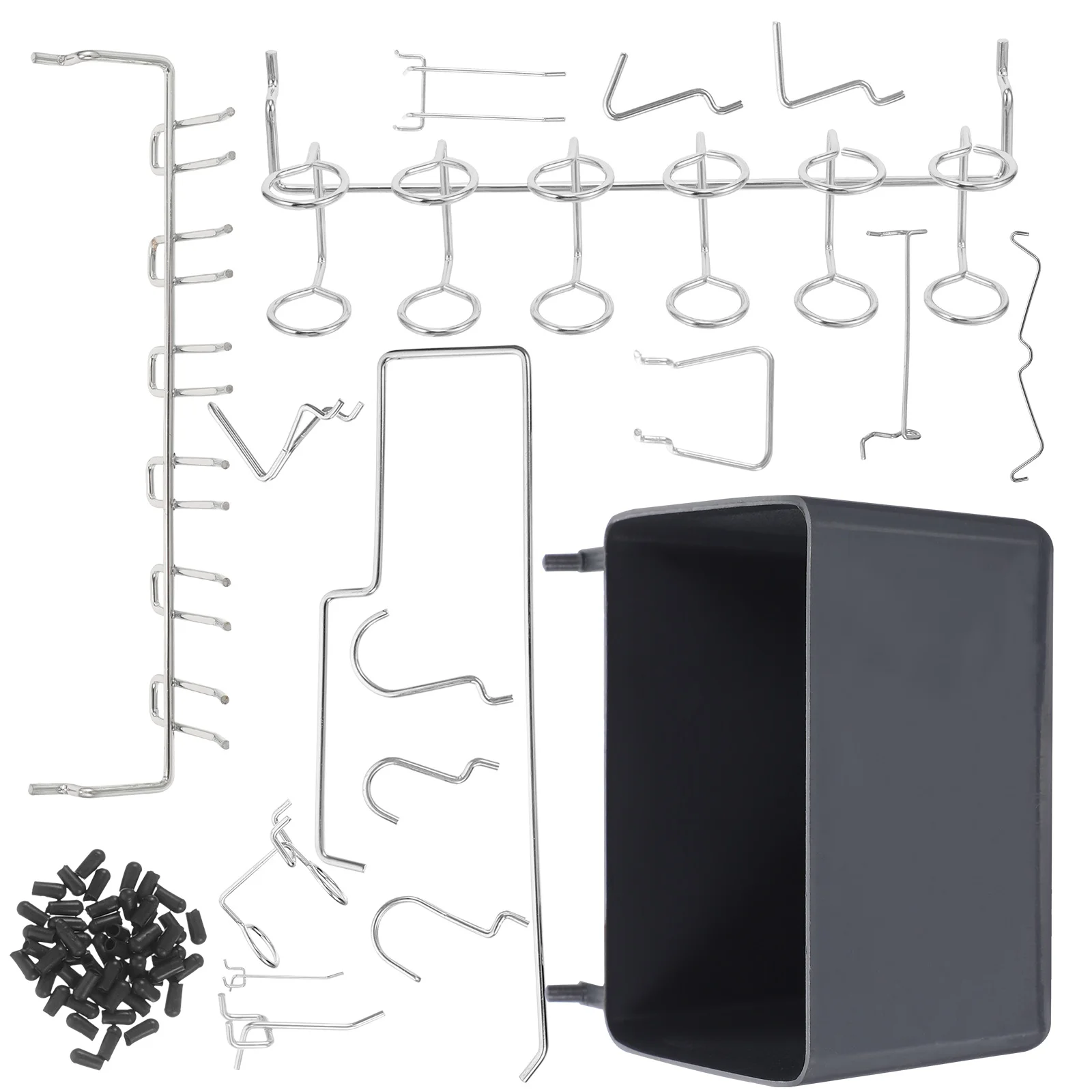 

120 Pcs Heavy Duty Hooks Pegboard Accessories Tool Hanging Utility Parts Bins Storage Workshop ganizers Nail Screw Pegs Hardware