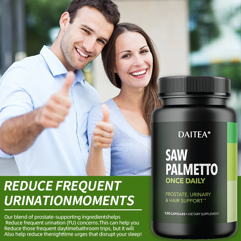 Daitea Saw Palm Capsule Prostate Health Supplement Support Urinary Tract Health Support Bladder Health Promote Hair Growth