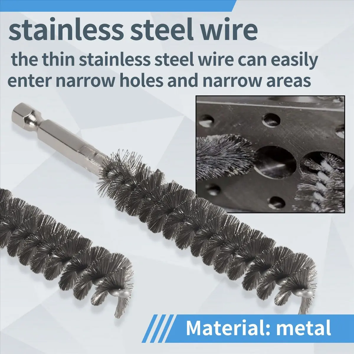 

Набор из 15 проволочных щеток из нержавеющей стали для дрели, для чистки отверстий
