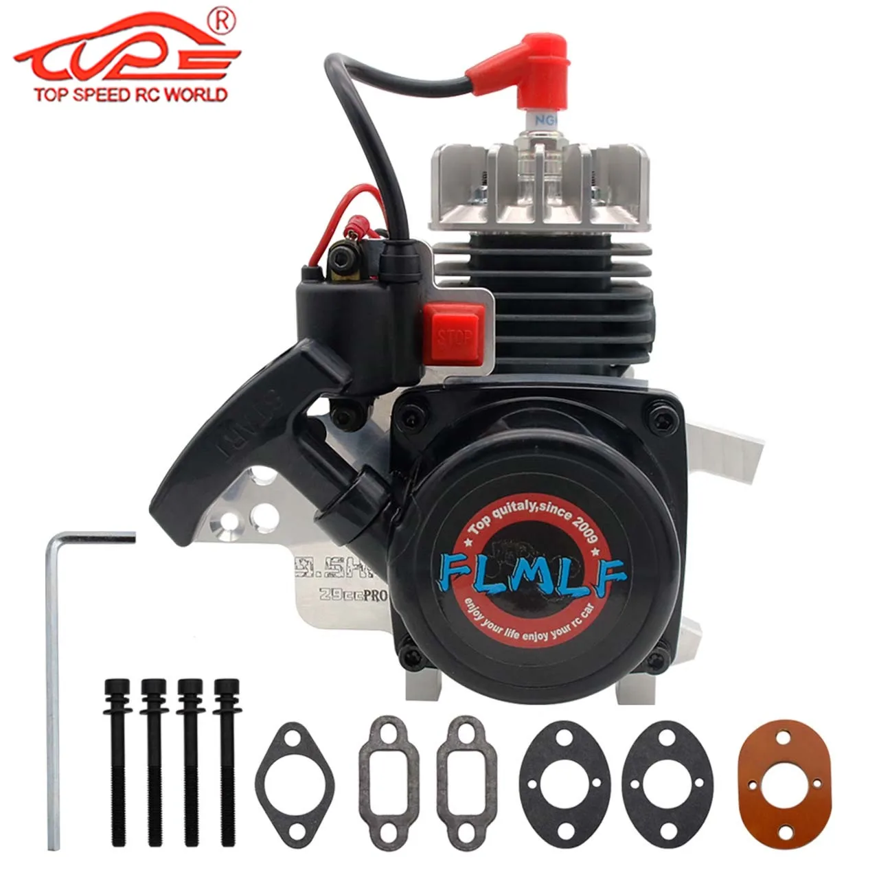 Rc Upgrade Competition 29CC 9.5HP lub 32CC 11HP Silnik z zaworem kontaktronowym CNC do 1/5 HPI ROFUN ROVAN KM BAJA LOSI FG FS MCD GoPed Redcat