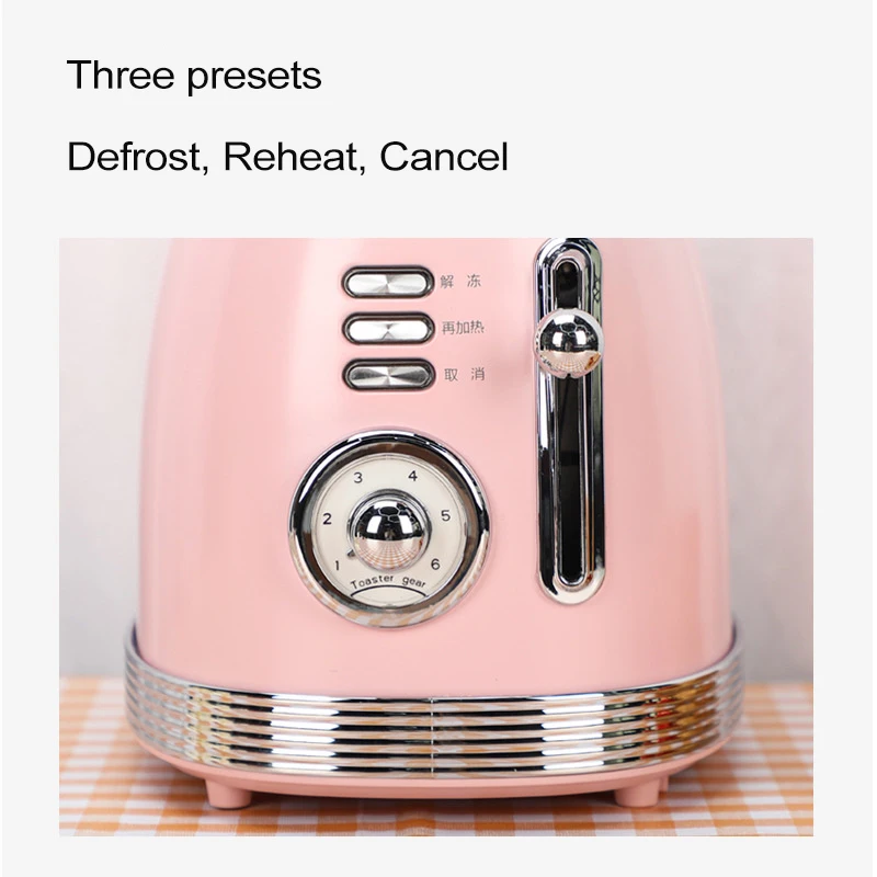 Electric Bread Toaster with 2 Slices Slot Single / Double Sides Automatic Electric Toaster Maker Breakfast Bread Baking Machine