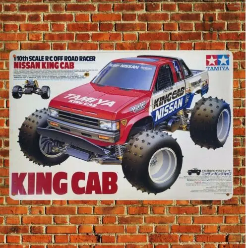 1pcs,Metal Poster Vintage Rc Car Tin Sign Plaque Tamiya  King Cab Boxart