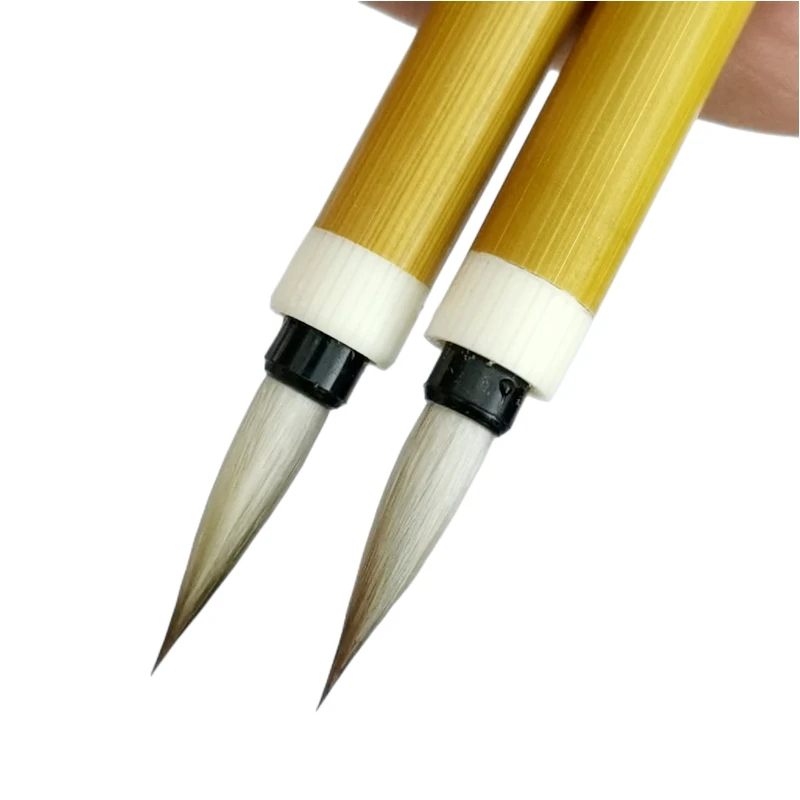 Woolen Multiple Hair Chinese Brush Small Regular Script Slender Gold Brush Chinese Painting Line Drawing Brush Beginner Art Tool