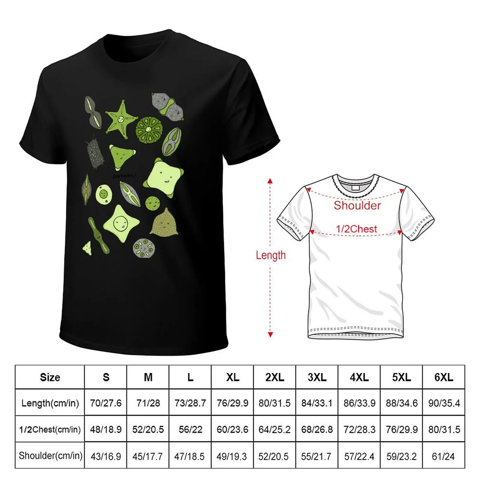 More Diatoms T-Shirt cotton graphic tees korean fashion plus size tops plain black t shirts men