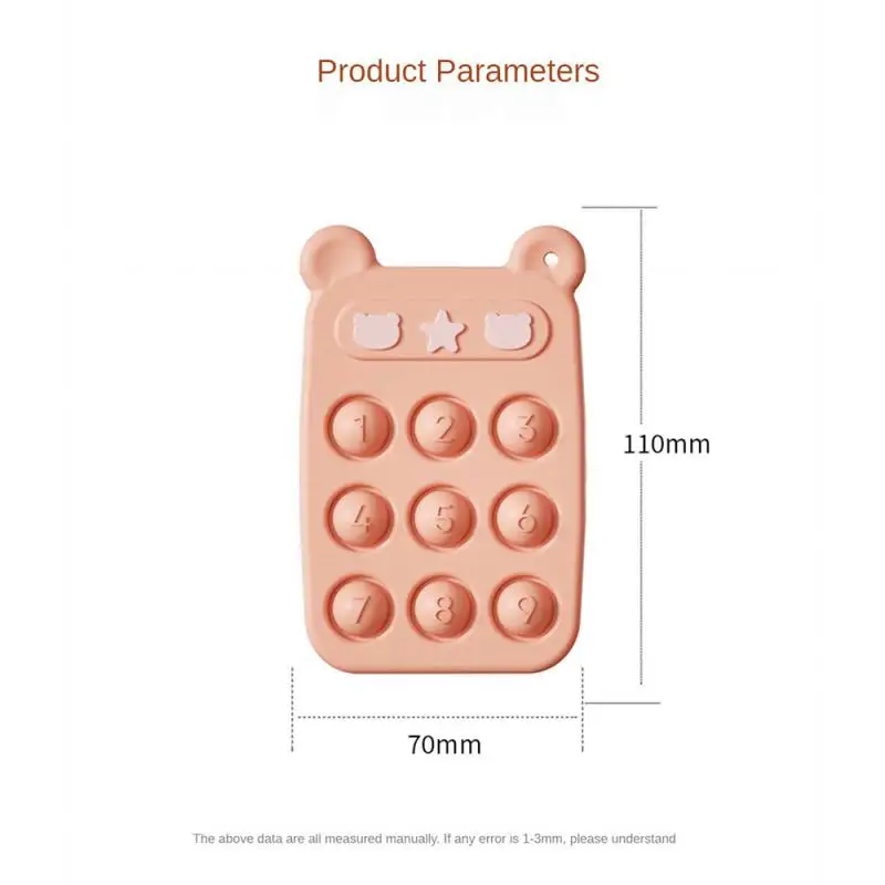 Speelgoed Zachte Cartoon Mobiele Telefoon Vorm Puzzel Smaak Hoge Temperatuurbestendigheid Molaire Periode Bijtring Geen Vervorming Vroeg Onderwijs