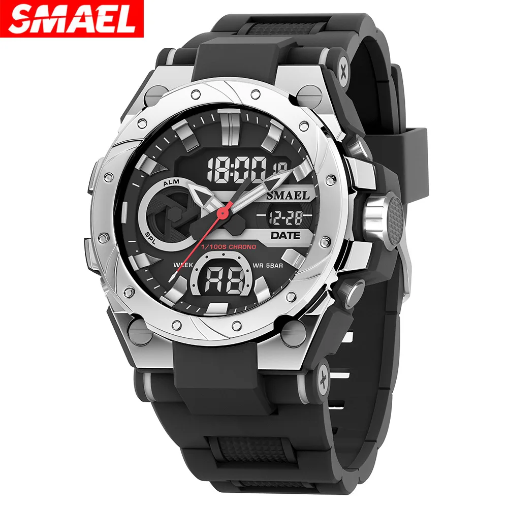 Smael alloy colorful gradient luminous waterproof men's watch electronic sports watch